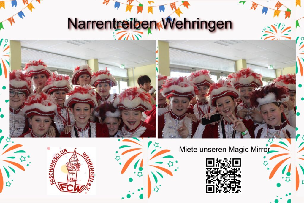 Fotocollage vom Narrentreiben Wehringen mit Bildern aus dem Magic Mirror.